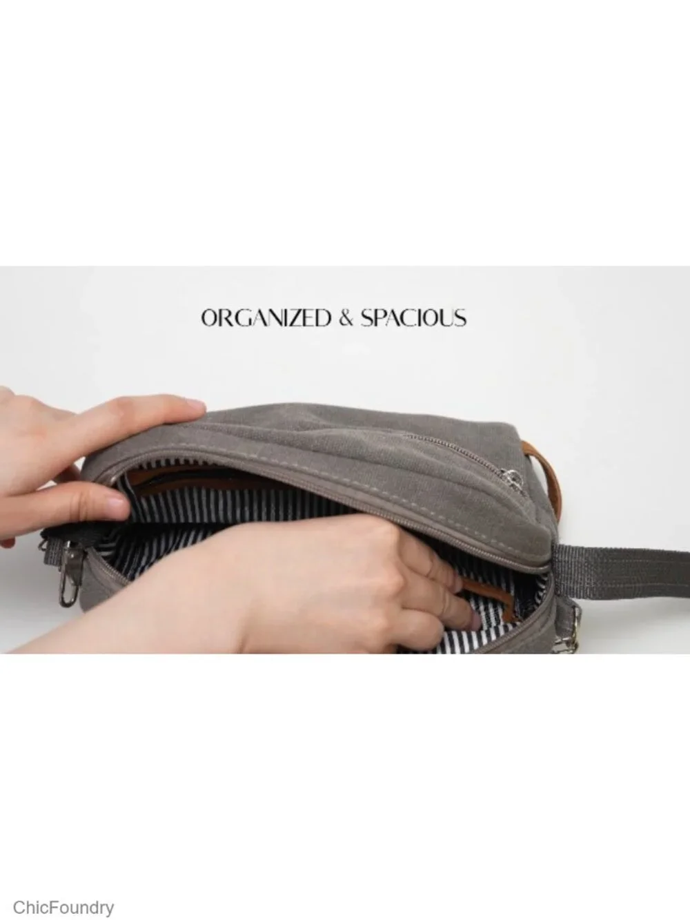 RFID Blocking Anti Theft Crossbody Bag with Lockable Zippers & Slash-Resistant